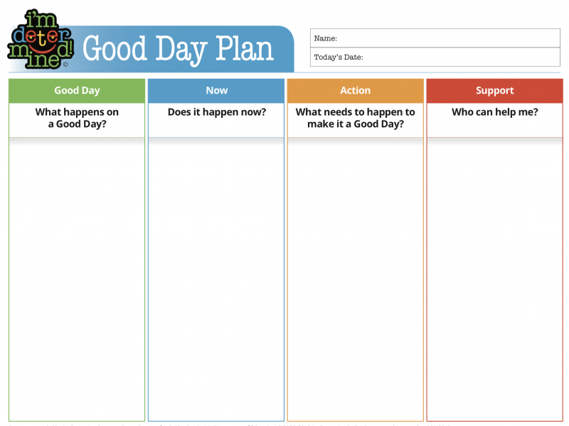 Good Day Plan Template