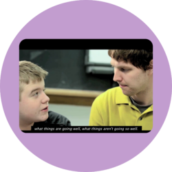 Screenshot of an I'm Determined video about Good day plans featuring a teacher and student.