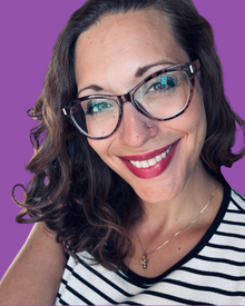 Headshot of Bethany Ventura with a purple background